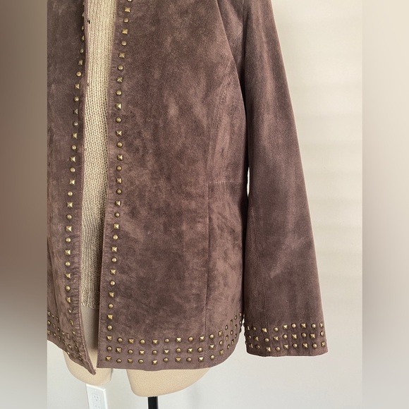 Genuine brown suede jacket - Picture 3 of 9